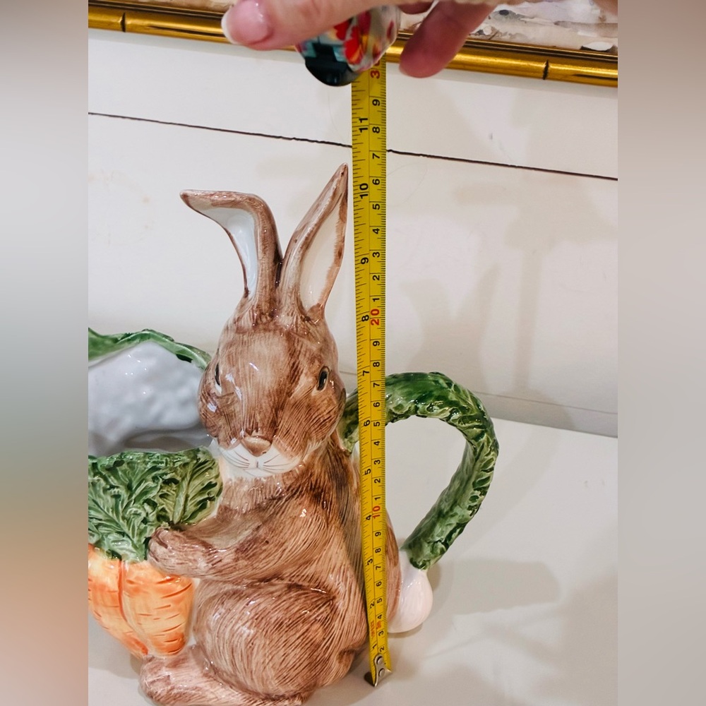 OCI Bunny Rabbit Carrot Pitcher 1.25 QT Easter Spring Ceramic Omnibus Style
VTG - Picture 6 of 7